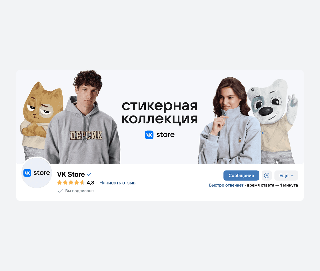 Пример обложки в сообществе ВКонтакте