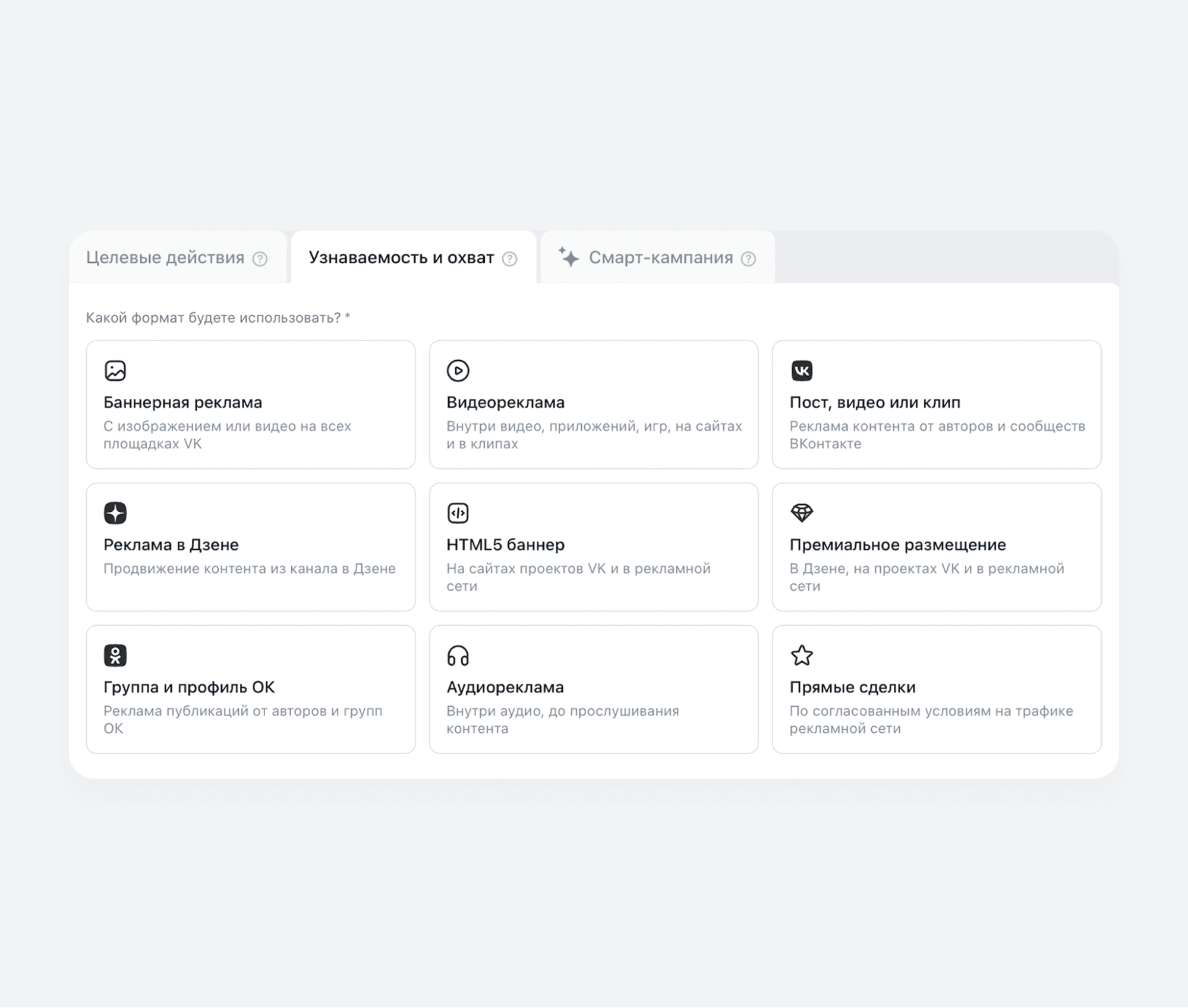 Форматы продвижения для запуска медийной рекламы