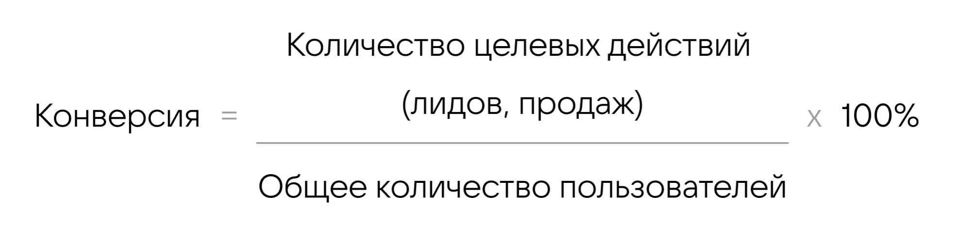 формула конверсии